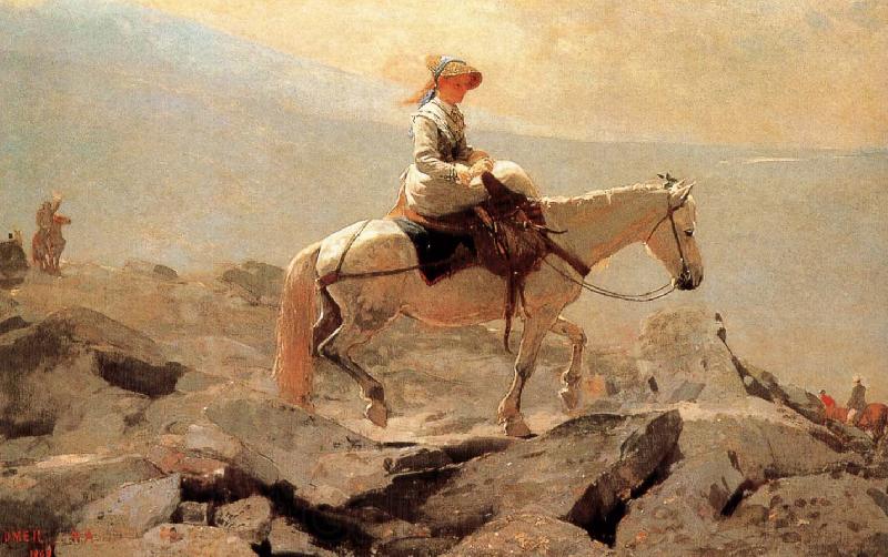 Winslow Homer Hakusan in horse riding trails Spain oil painting art